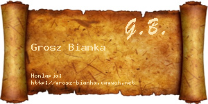 Grosz Bianka névjegykártya
